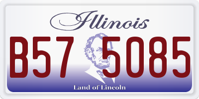IL license plate B575085