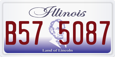 IL license plate B575087