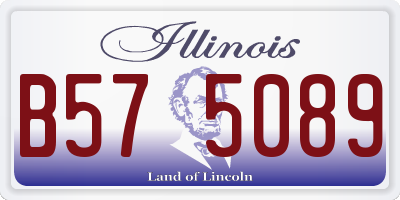 IL license plate B575089