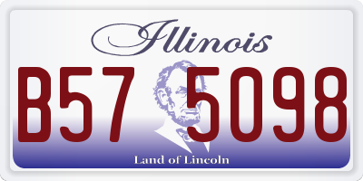IL license plate B575098