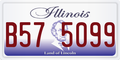 IL license plate B575099