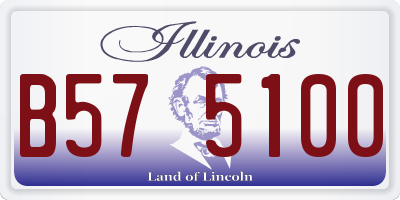IL license plate B575100