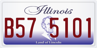 IL license plate B575101