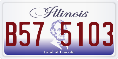 IL license plate B575103