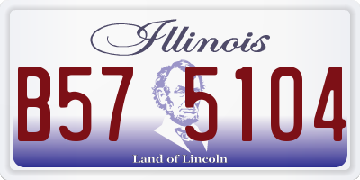 IL license plate B575104