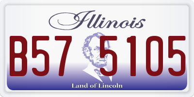 IL license plate B575105