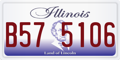 IL license plate B575106