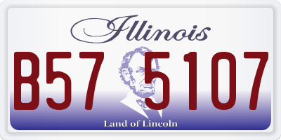 IL license plate B575107