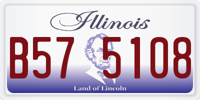IL license plate B575108