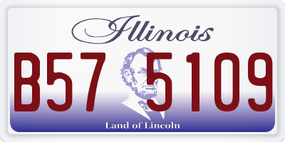 IL license plate B575109