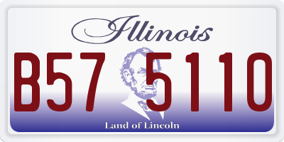 IL license plate B575110