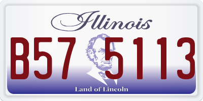 IL license plate B575113