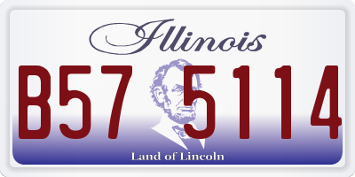 IL license plate B575114