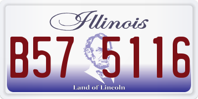 IL license plate B575116