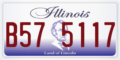 IL license plate B575117