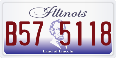 IL license plate B575118