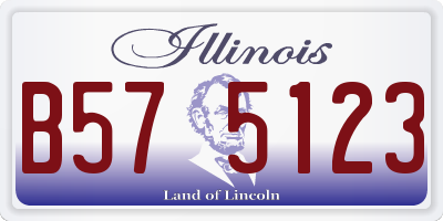 IL license plate B575123