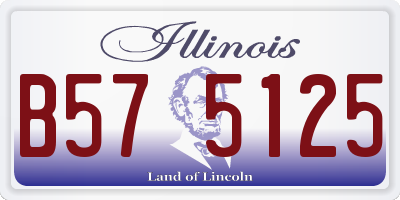 IL license plate B575125