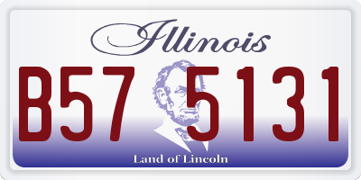 IL license plate B575131