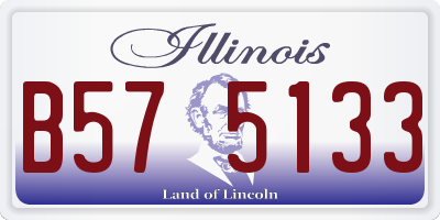 IL license plate B575133