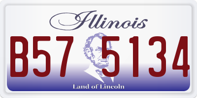 IL license plate B575134