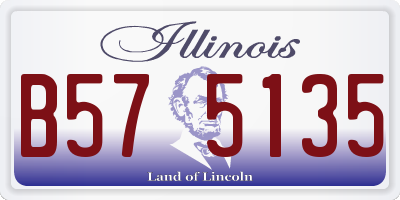 IL license plate B575135