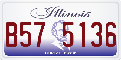 IL license plate B575136