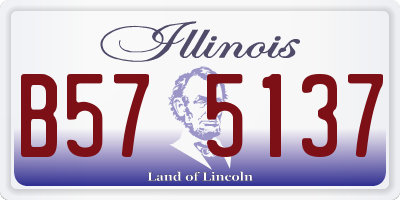 IL license plate B575137