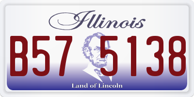 IL license plate B575138