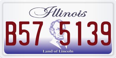 IL license plate B575139