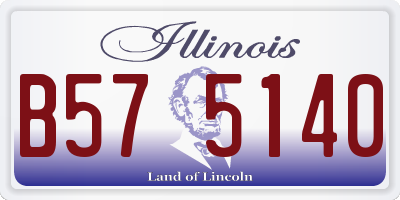 IL license plate B575140