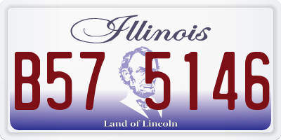 IL license plate B575146
