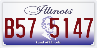 IL license plate B575147