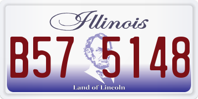 IL license plate B575148
