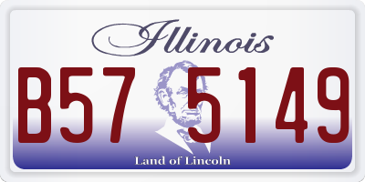 IL license plate B575149