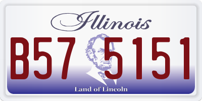 IL license plate B575151