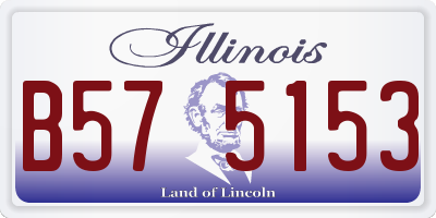 IL license plate B575153