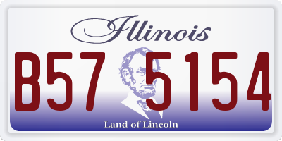 IL license plate B575154