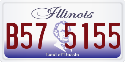 IL license plate B575155