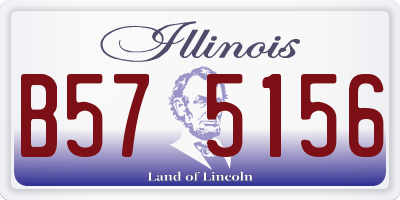 IL license plate B575156