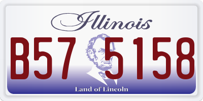 IL license plate B575158