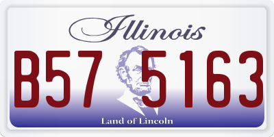 IL license plate B575163