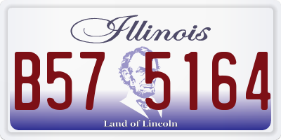 IL license plate B575164
