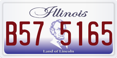 IL license plate B575165