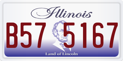 IL license plate B575167