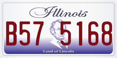 IL license plate B575168