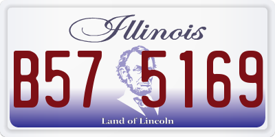 IL license plate B575169