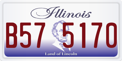 IL license plate B575170