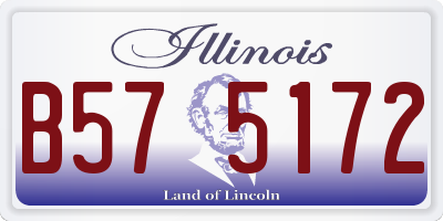 IL license plate B575172