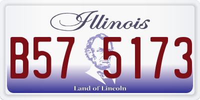 IL license plate B575173